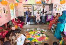 बुनगा के पांच आंगनबाड़ी केंद्रों में हुआ आंगन मिलन सेवा कार्यक्रम